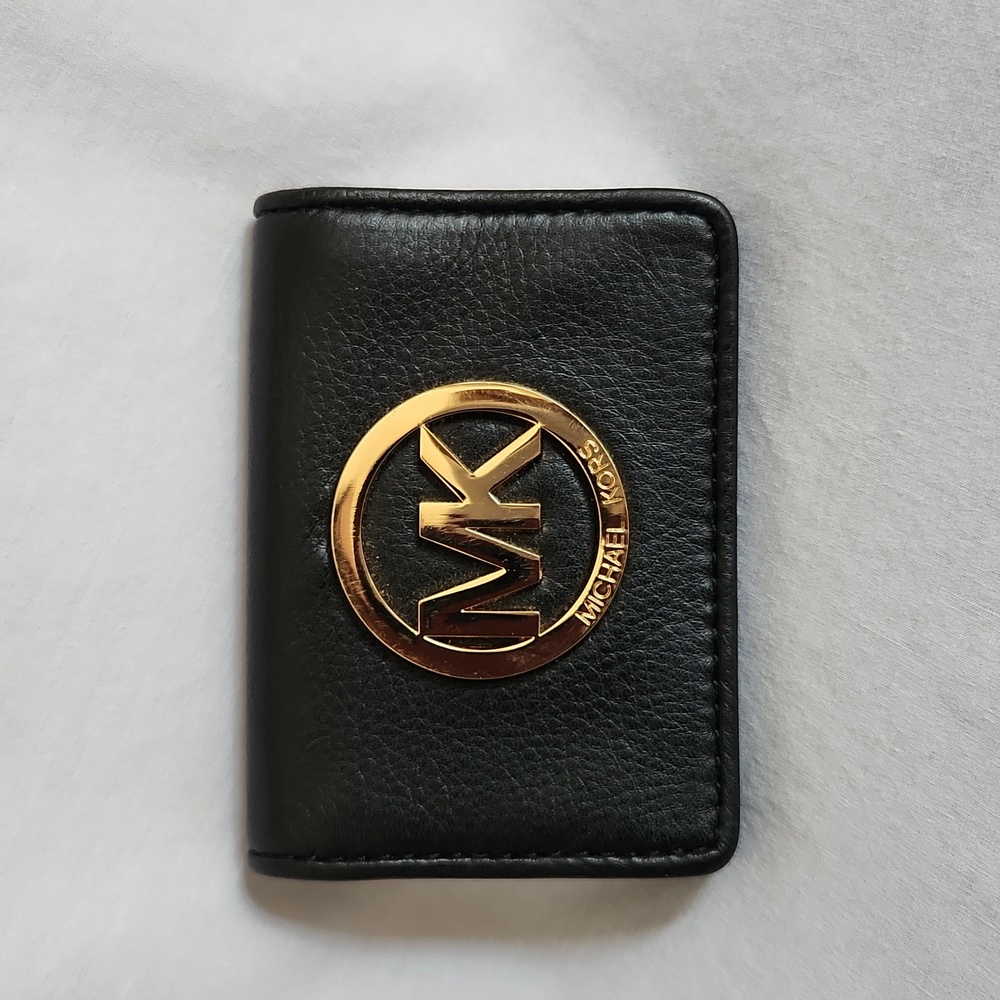 MK Michael Kors Pebble Leather Card Wallet